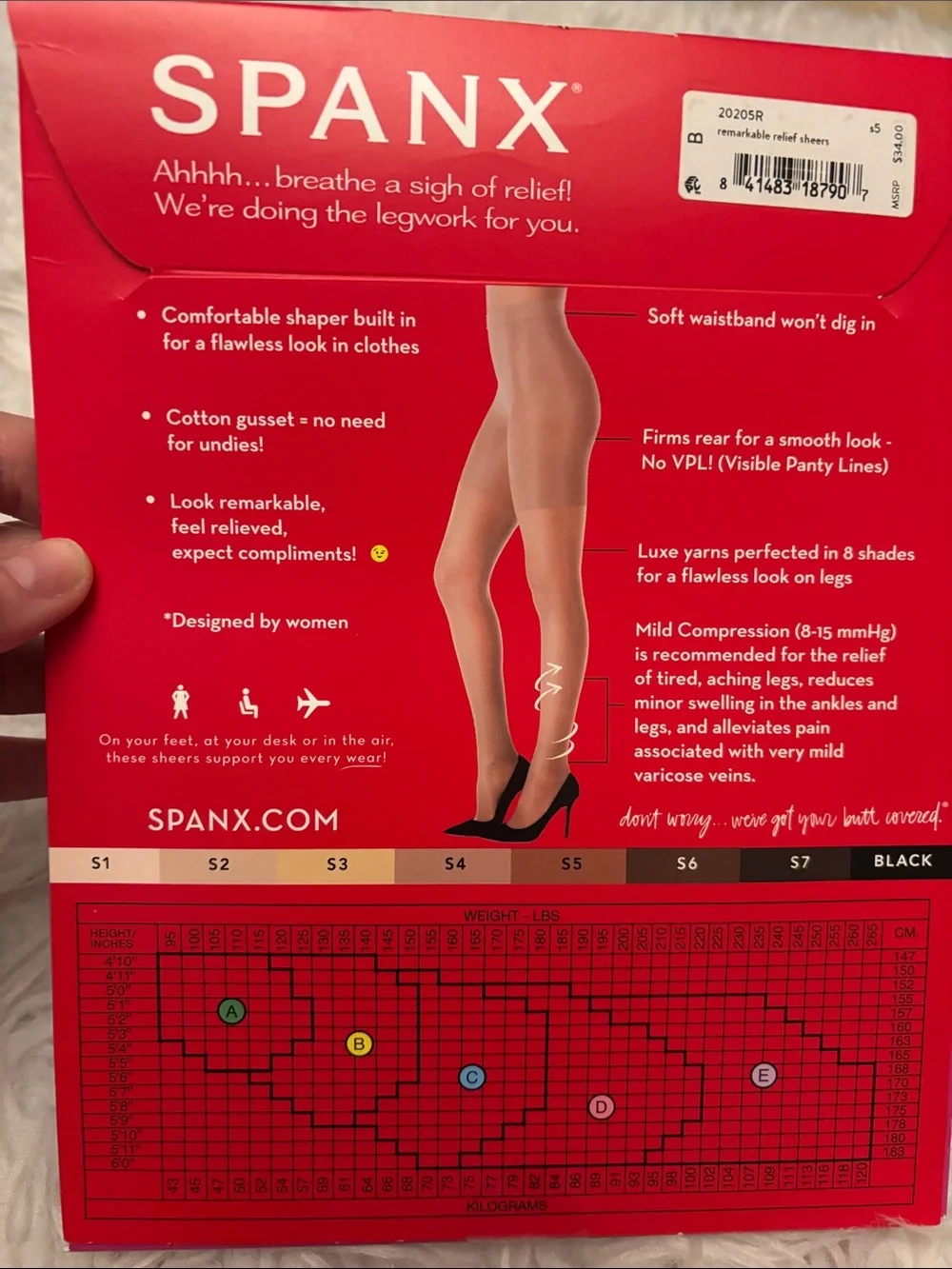 SPANX Sheers Graduated Compression Tights in Shade S5